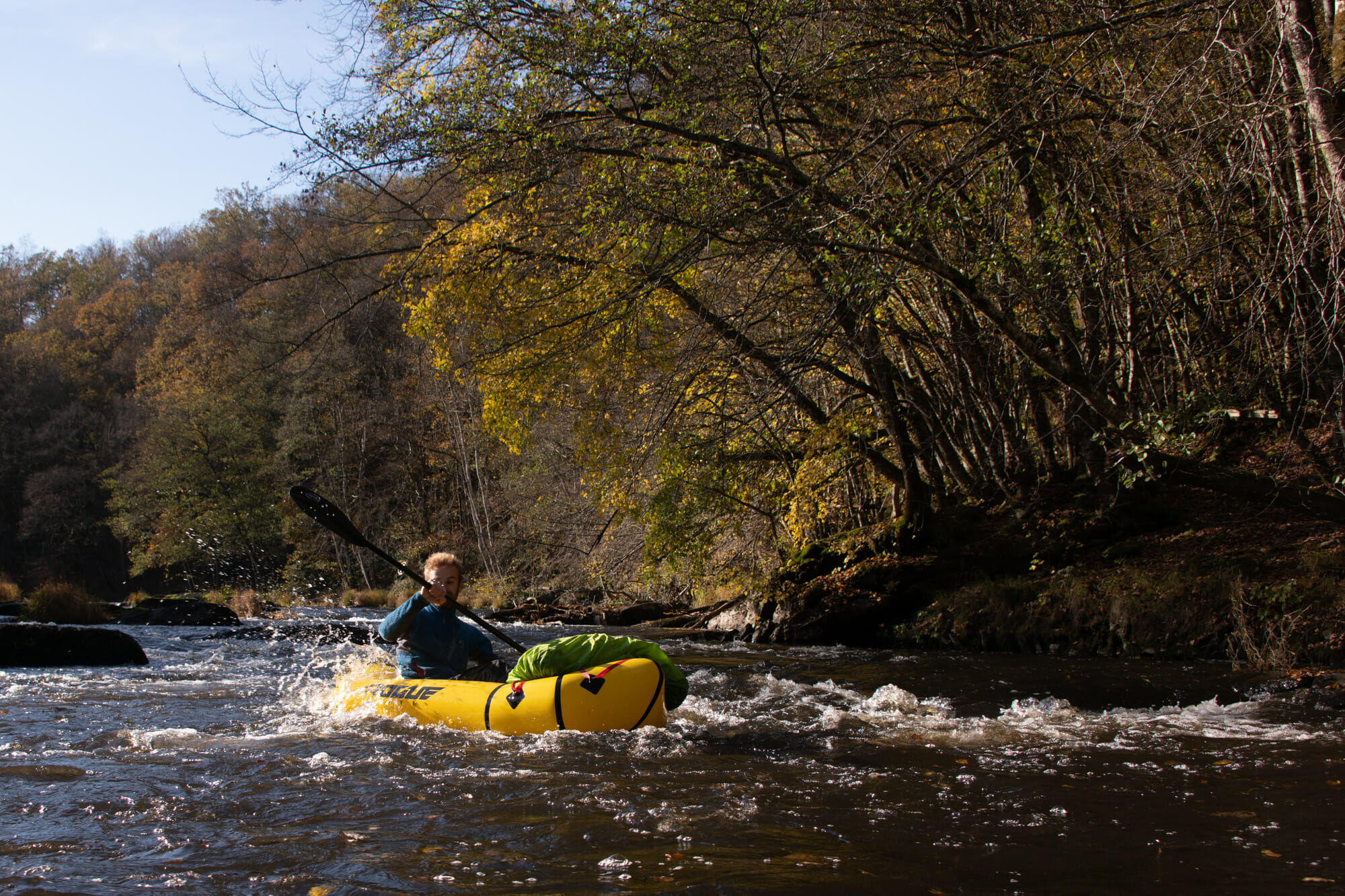 Julien Libert en Packraft