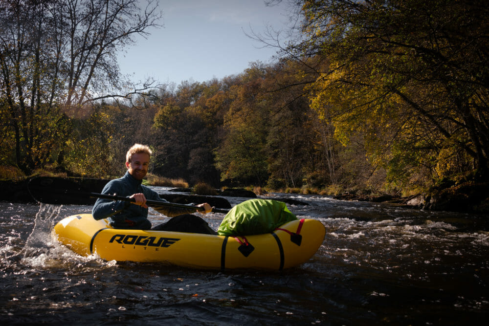 Julien Libert en Packraft