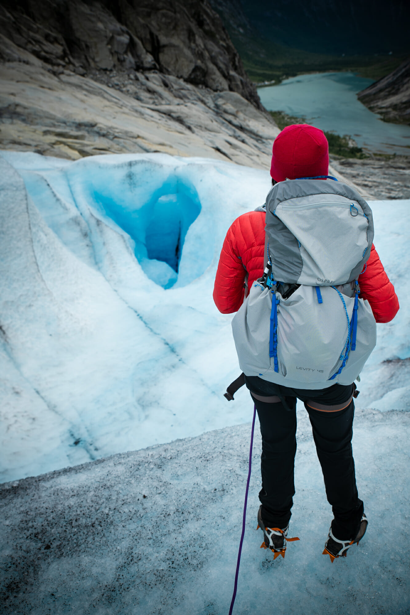 Marcher sur un glacier en Norvège - Nigardsbreen