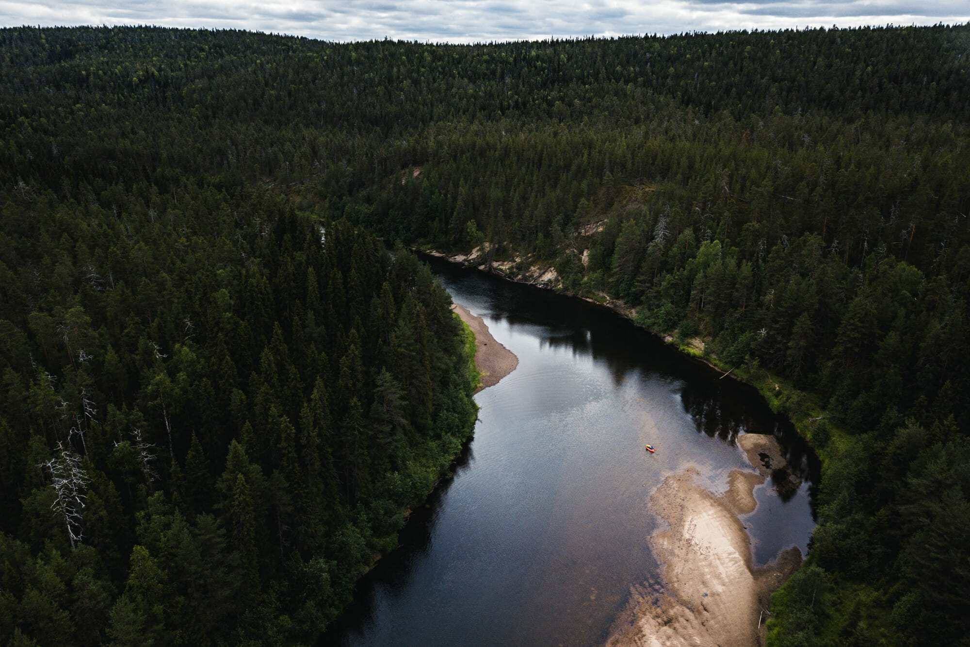 Packraft sur la rivière Oulanka - Laponie finlandaise