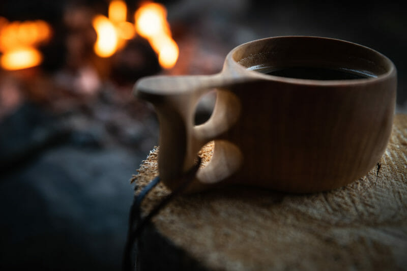 Kuksa, feu de bois, laponie finlandaise, Bivouaquer au coeur de la forêt laponne