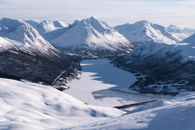 Ascension du Tromsdalstinden en raquette