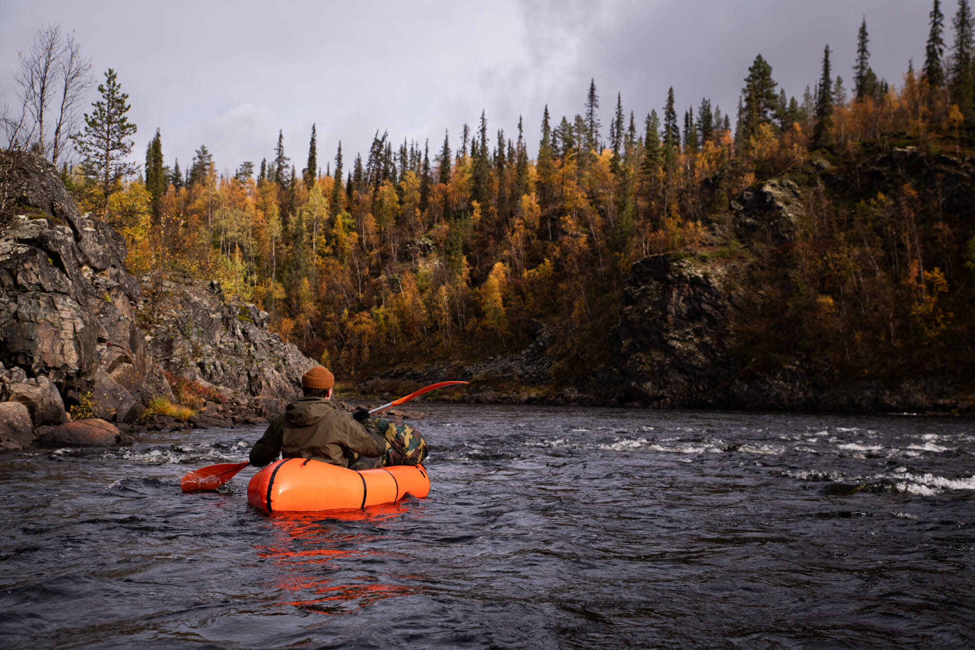 Ivalojoki en Packraft, Laponie finlandaise, Zone sauvage d'Hammastunturi