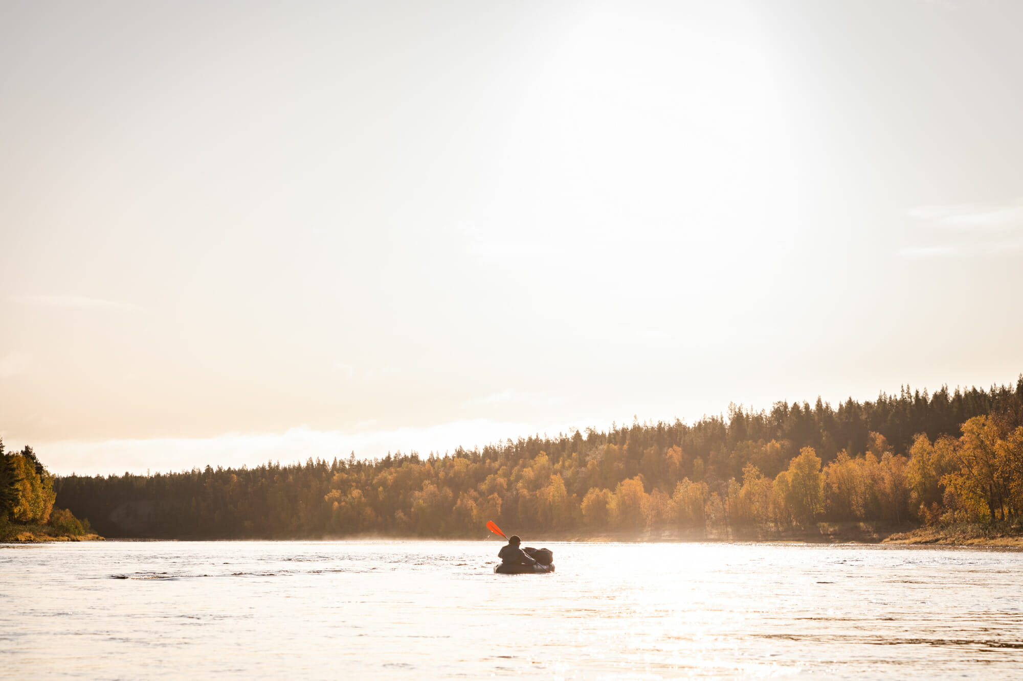 Packraft sur l'Ivalojoki