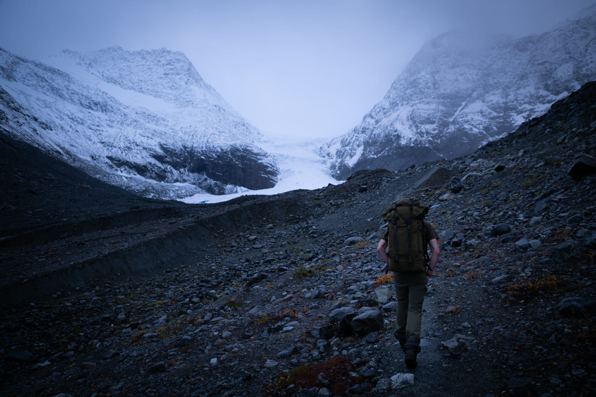 Arrivée au Glacier de Steindalen