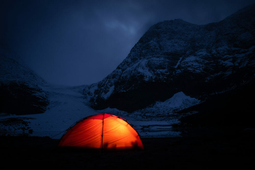 Bivouac au pied du glacier de Steindalen