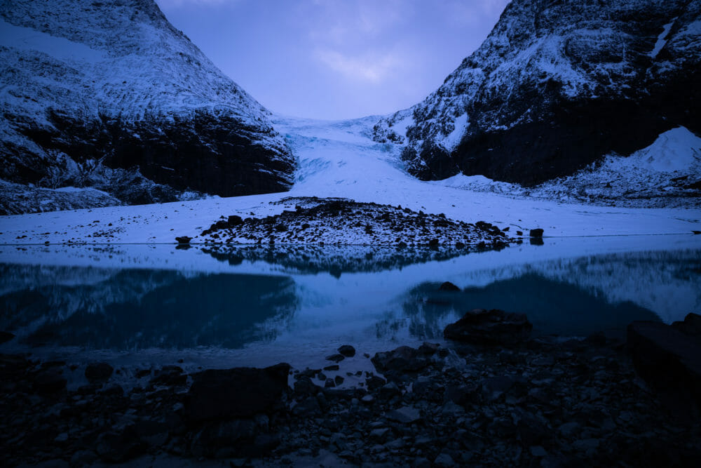 Glacier de Steindalen de nuit