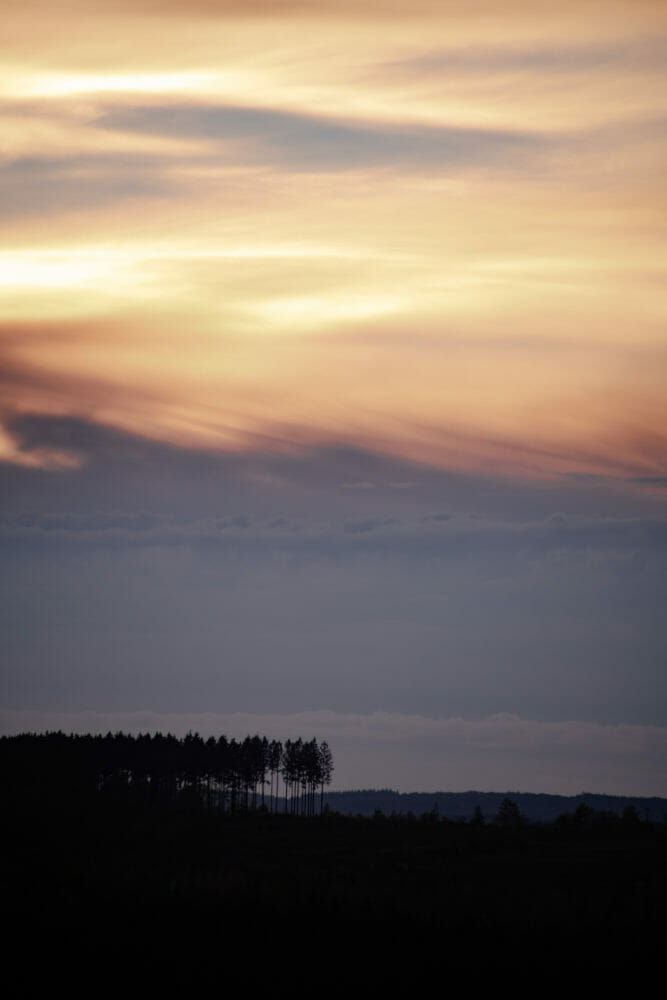 Vallée de l'Ourthe au crépuscule