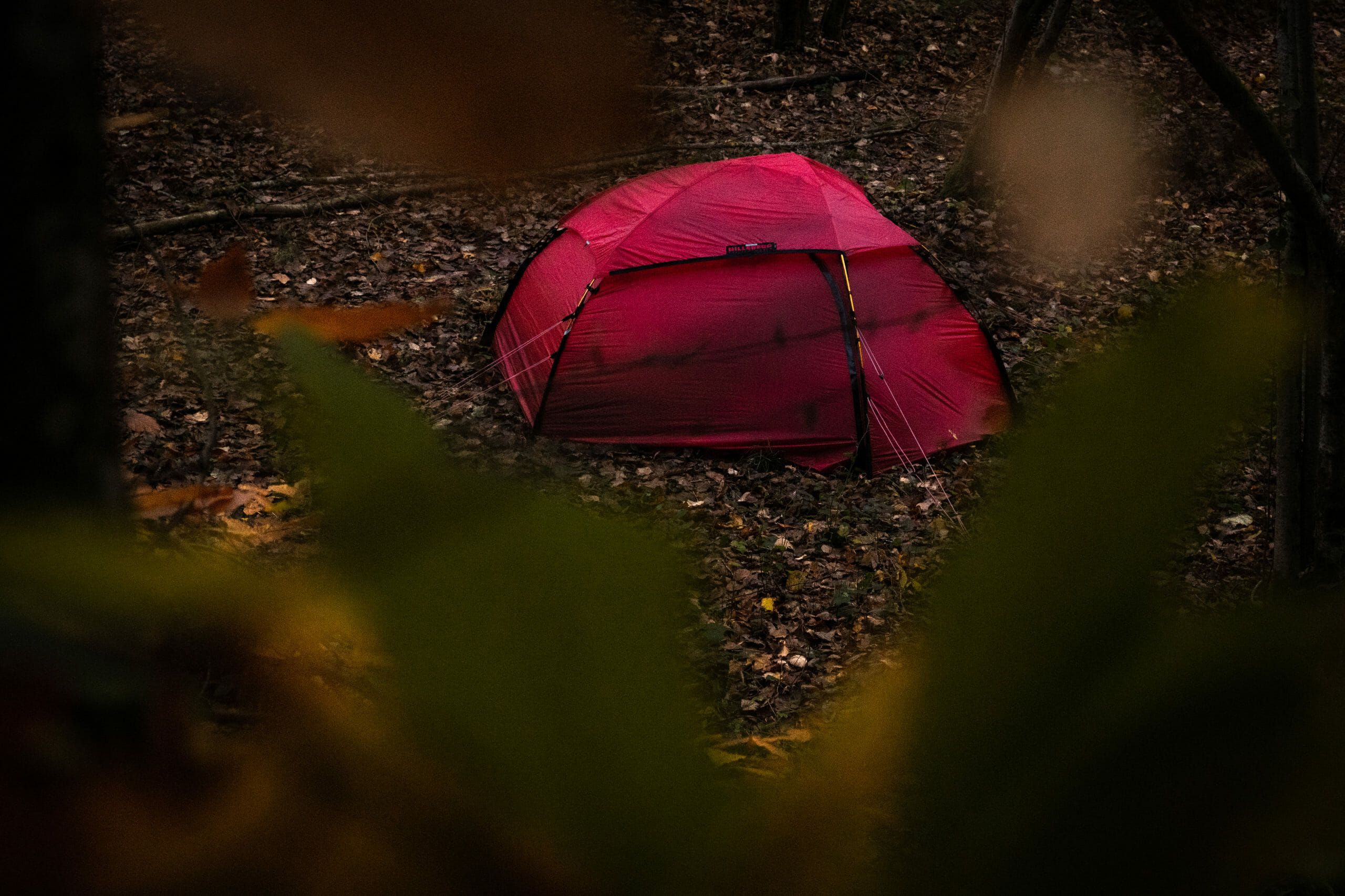 Tente au petit matin le long de la Semois
