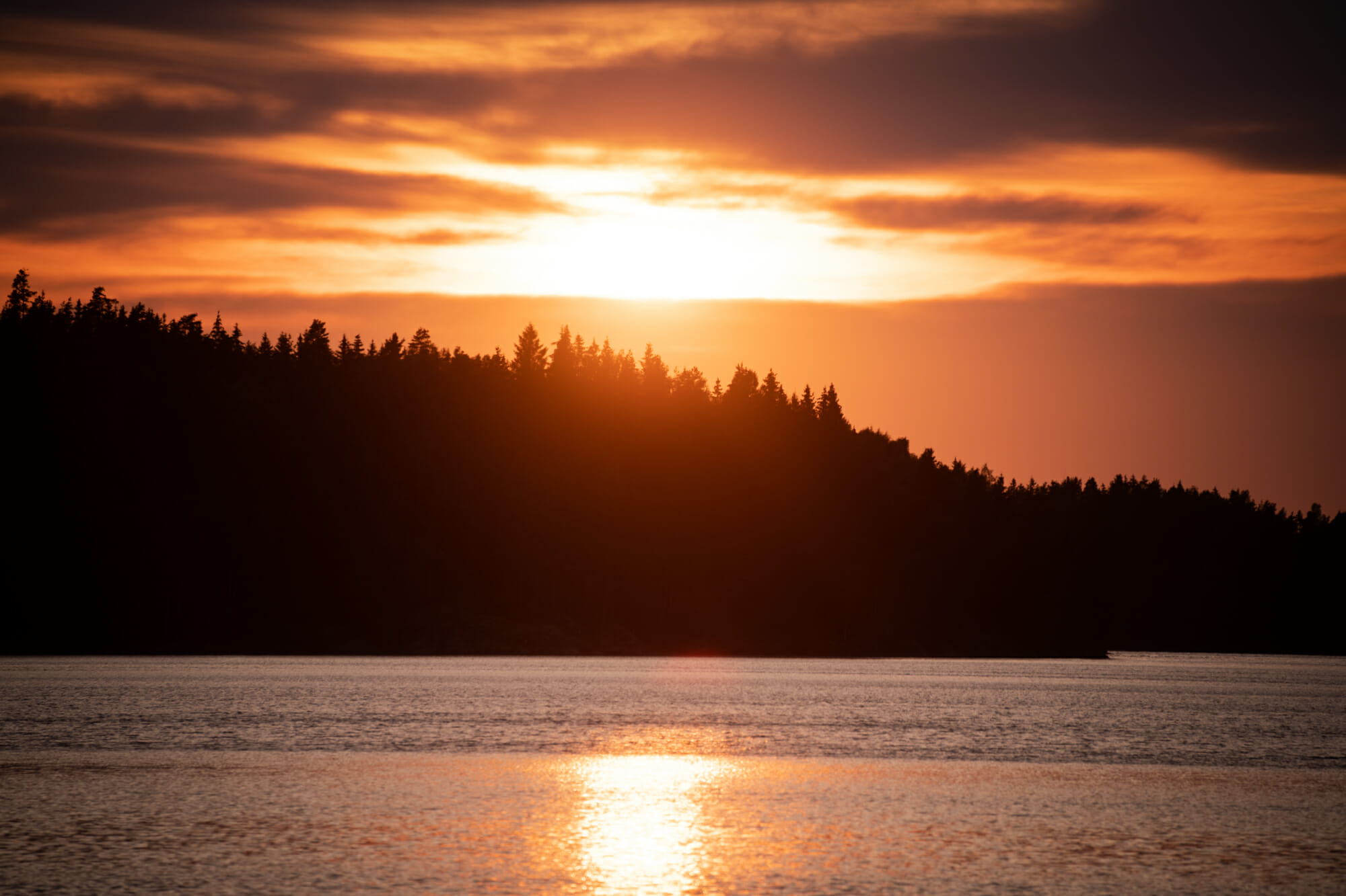 Coucher de soleil dans le Värmland