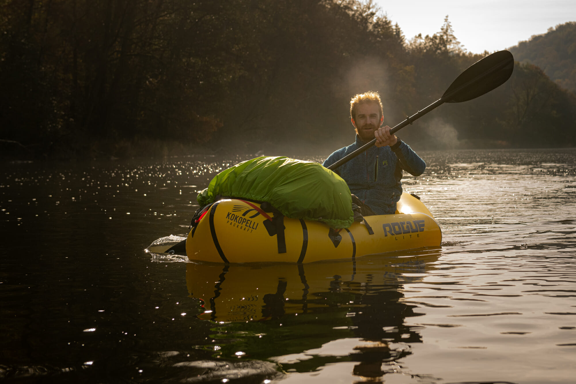 Julien Libert en Packraft sur la Semois