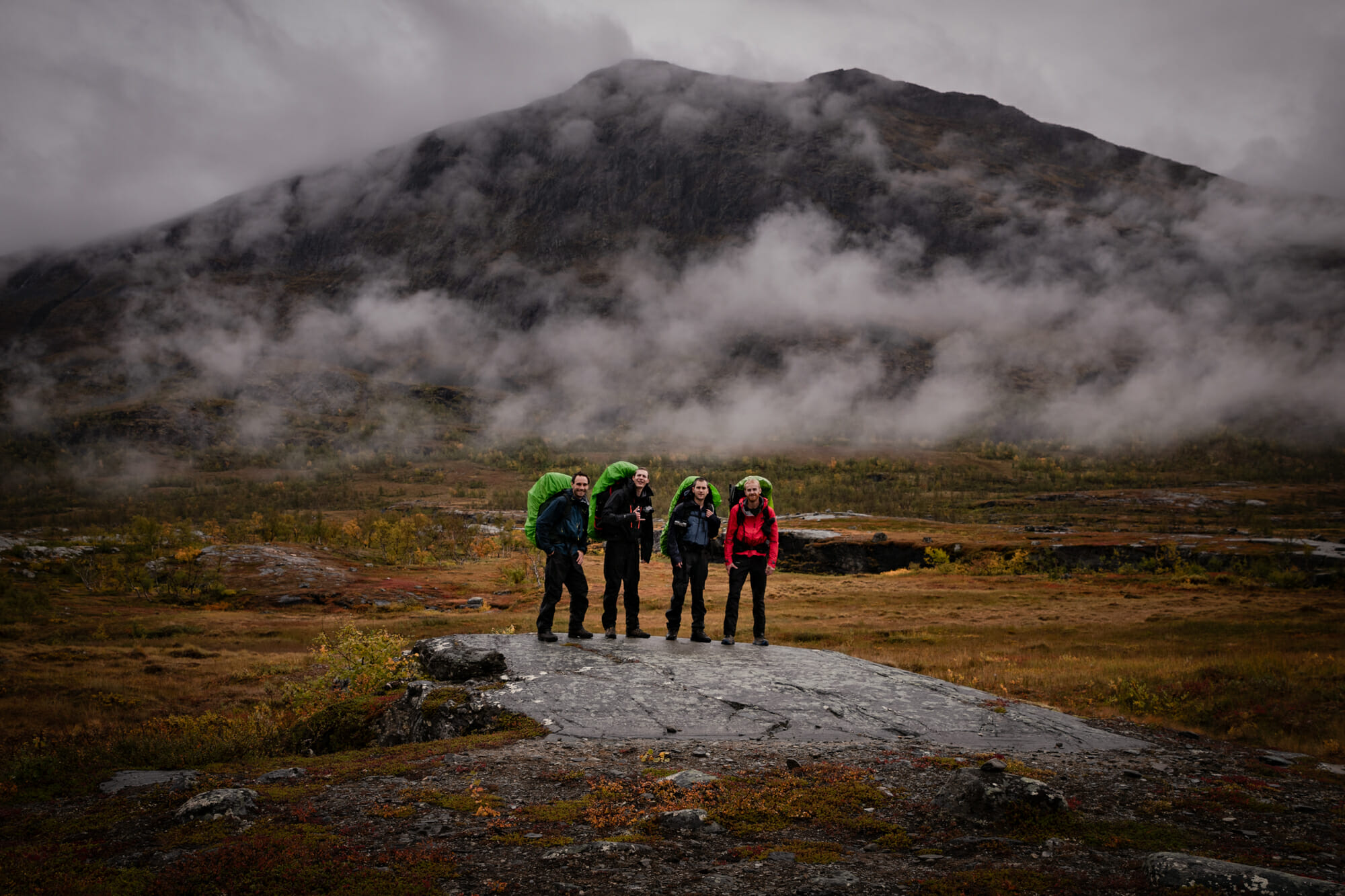 Groupe en Laponie suédoise