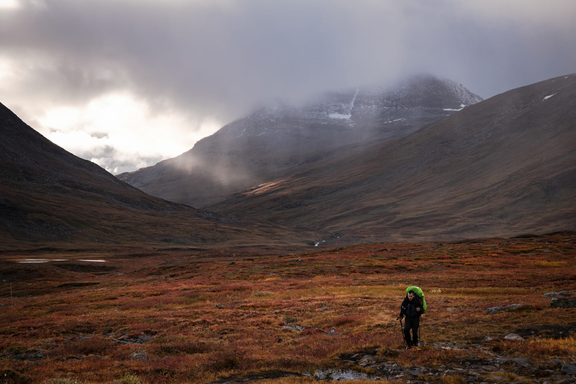 Randonneur sur le Kungsleden