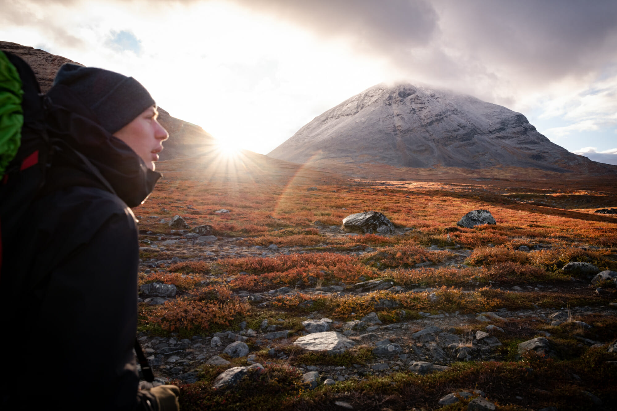 Randonneur sur le Kungsleden