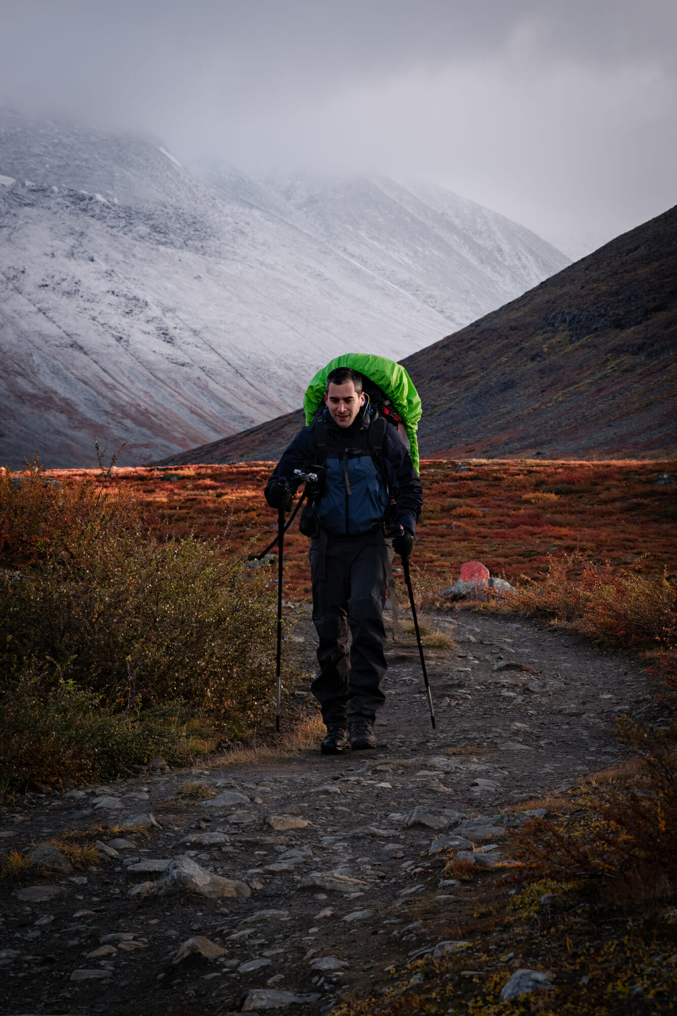 Randonneur sur le Kungsleden