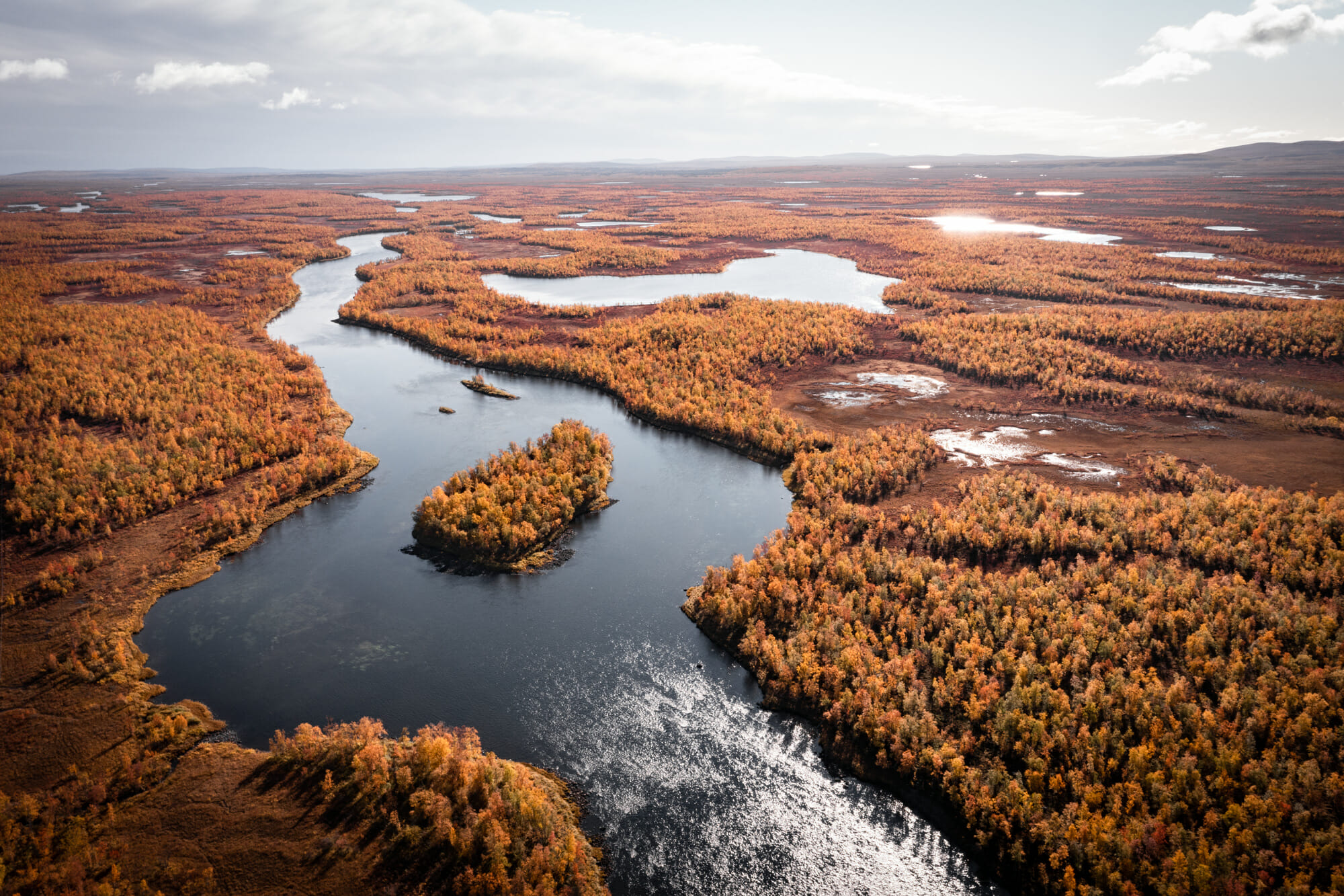 Rivière Kaïtum en Laponie suédoise