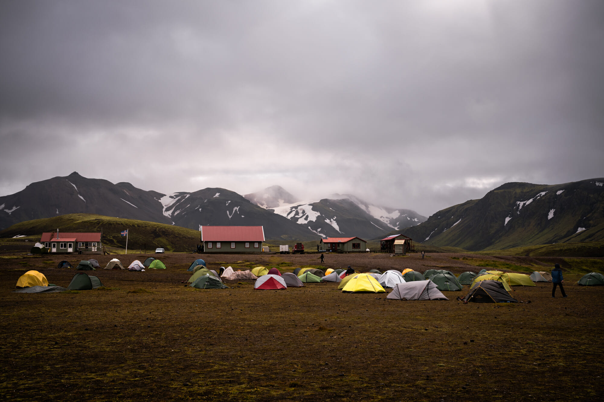 Campement à Álftavatn sur le Laugavegur en Islande