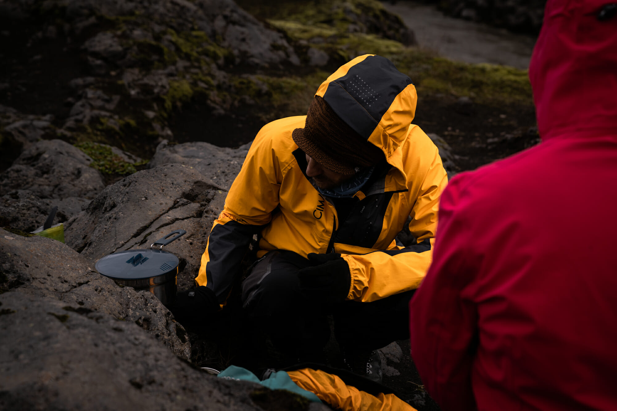 Participants de l'Iceland Trail se faisant un lyophilisé