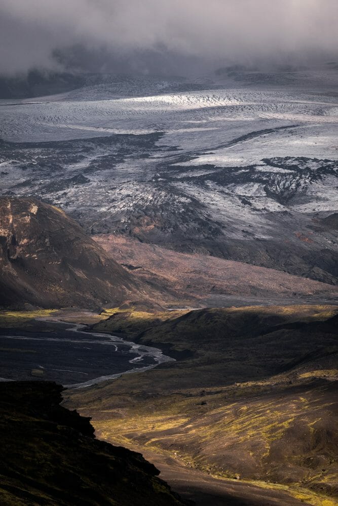 Vue sur le Mýrdalsjökull