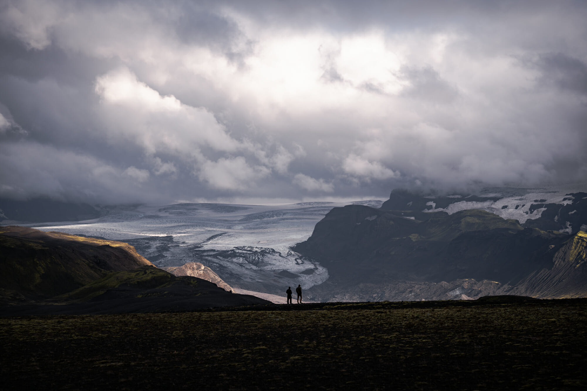 Vue sur le Mýrdalsjökull, iceland Trail, Laugavegur