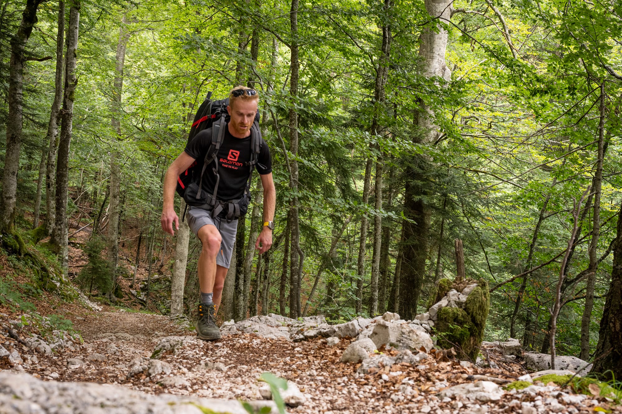 Randonnée dans le Triglav lors du Packraft Trail Slovénie