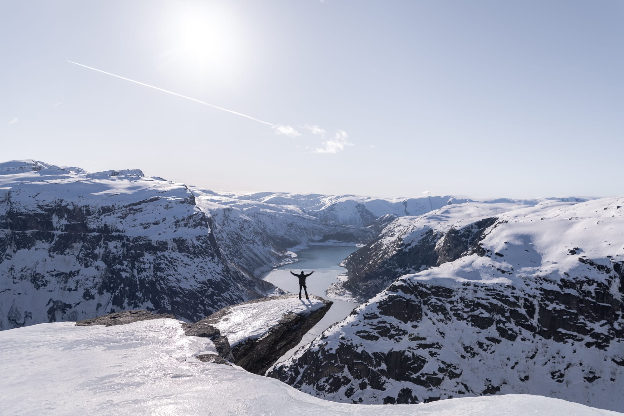 La Trolltunga en hiver