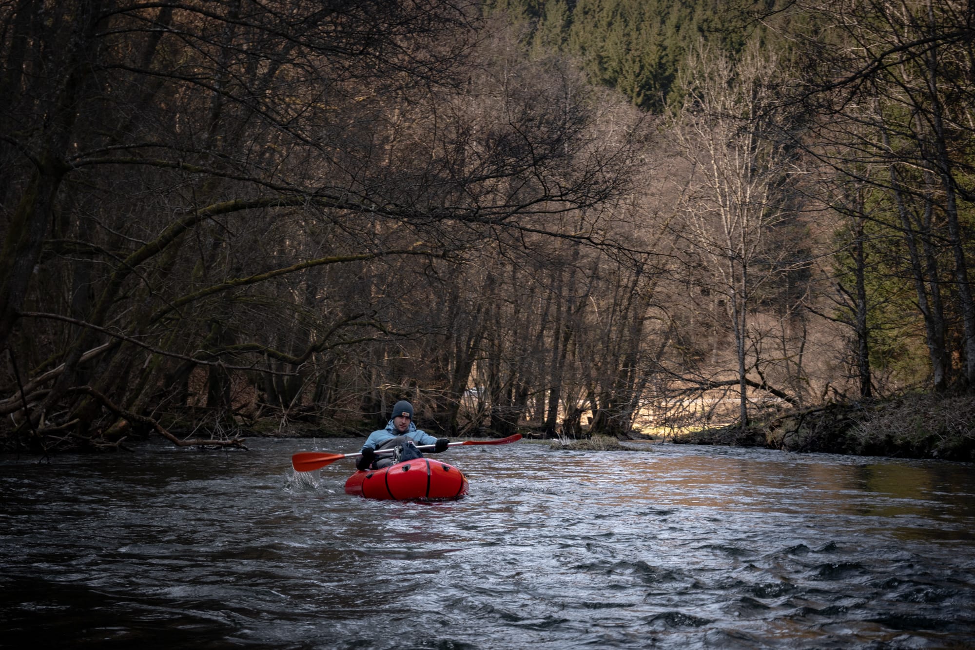 Packraft sur l'Ourthe orientale