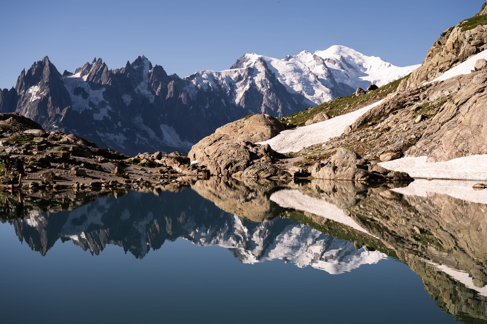 Lac blanc face au Mont Blanc