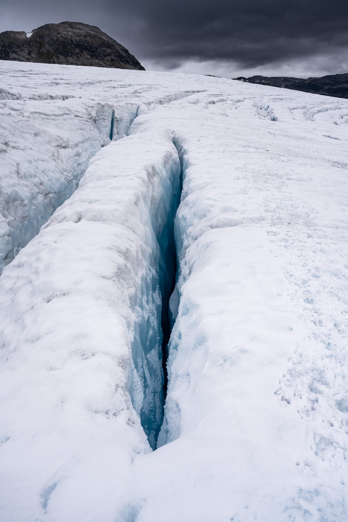 Crevasse sur le glacier de Jostedalsbreen